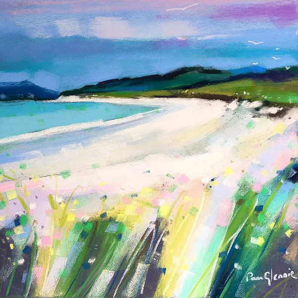 'Riof Beach in Summer, Isle of Lewis' by artist Pam Glennie